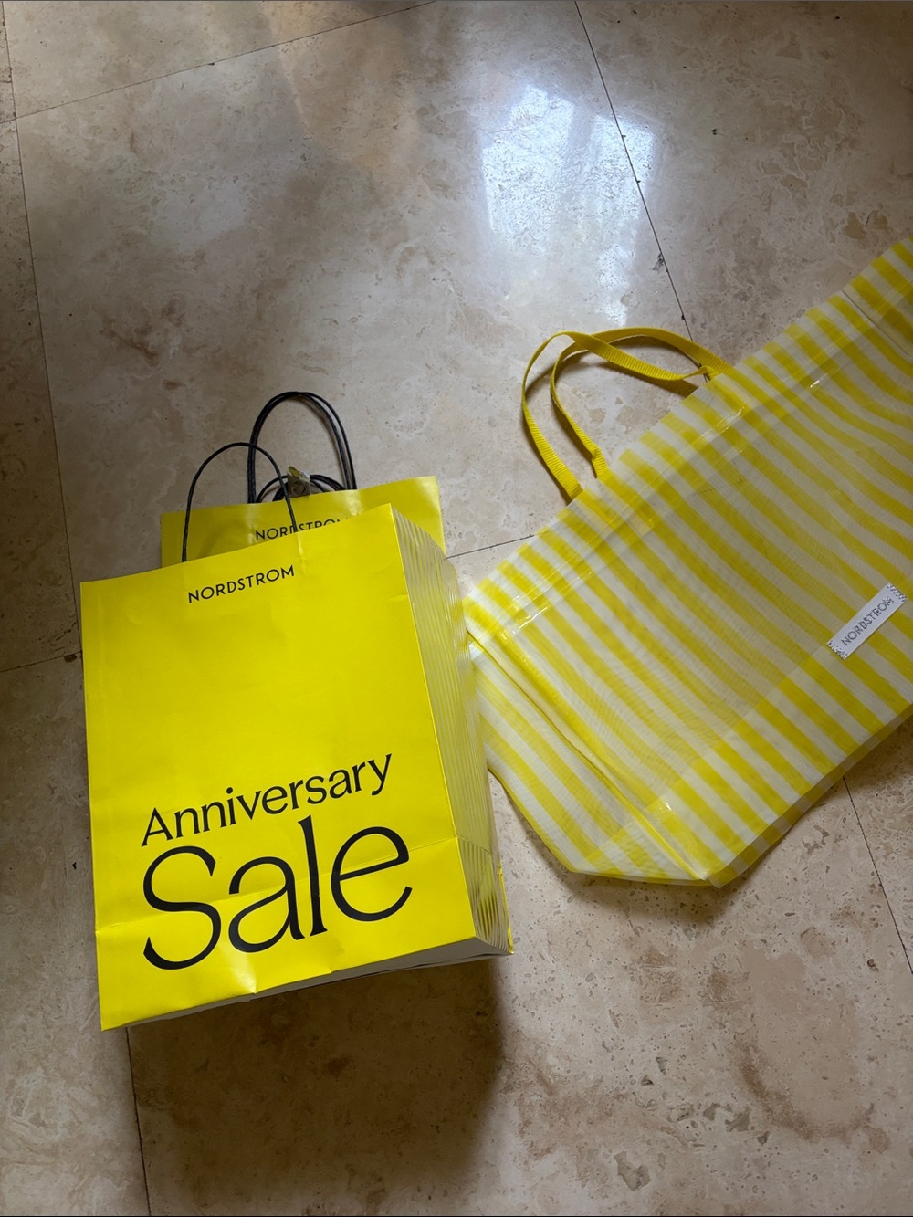 Nordstrom anniversary Yellow and White Striped beach Tote - Picture 7 of 7